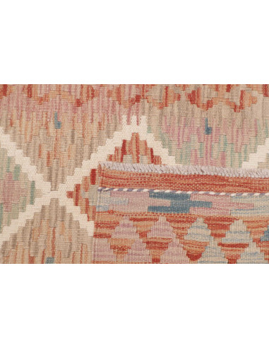 Tappeto Kilim Afghanistan 62x194 Terracotta Blu