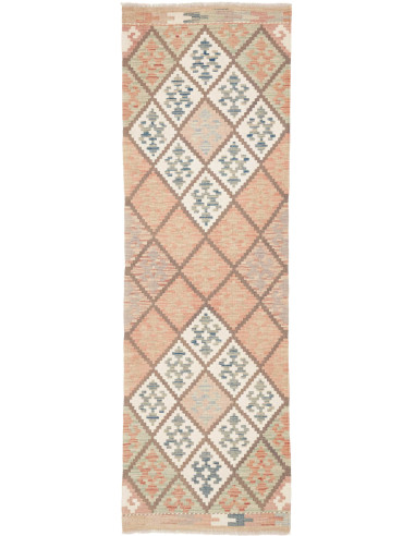 Tappeto Kilim Afghanistan 61x198 Pesca Salmone
