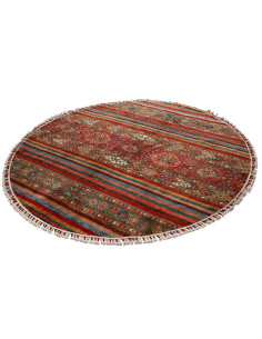 Rug Samarkand Pakistan 193x193 Red Blue Brown B 2