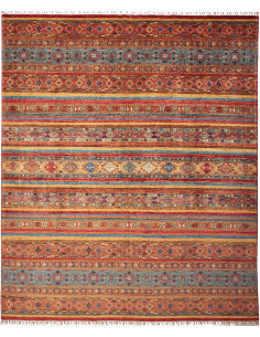 Tappeto Samarkand Pakistan rosso arancione 254x300