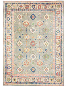 Tappeto Kazak Co Afgahnistan 250x352 Verde Salv
