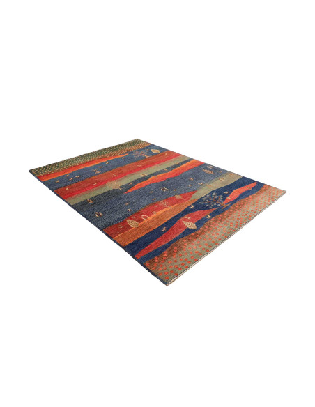 Royal Gabbeh Pakistan Abstract Blue Red 170x230 Cm