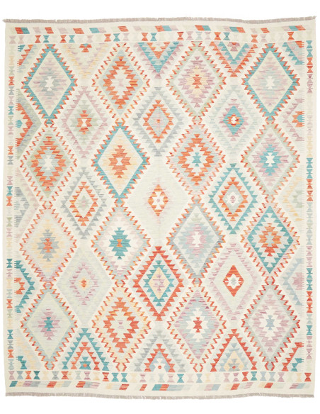 Rug Killim 251x298 Ivory Coral