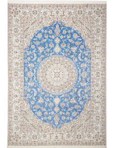 Tappeto Nain 9La Persia bianco blu 250x358