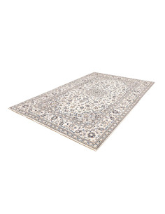 Tappeto Kashan Persia 200x303 Bianco Panna Blu 2