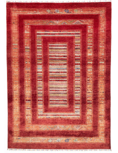 Rug Siva Pakistan 207x298 Red Orange Beige Blue