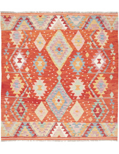 Kilim 148x162 Cm Kilim Afghanistan, Hand-carded Wool warp: