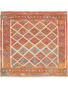 Kilim 161x154 Cm Kilim, Afghanistan, Lana Cardata A Mano