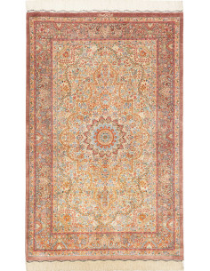 Rug Ghom Silk Persia 79x123 Cream Terracotta