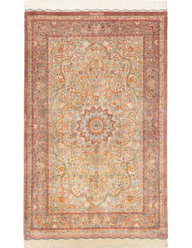 Tappeto Ghom Seta Persia 79x123 Crema Terracott