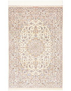 Rug Ghom Silk Persia 99x150 Ivory Blue