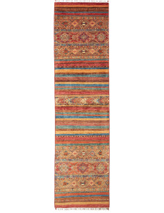 Tappeto Samarkand Pakistan rosso grigio 79x308