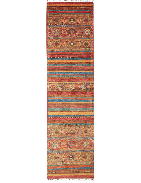 Tappeto Samarkand Pakistan rosso grigio 79x308