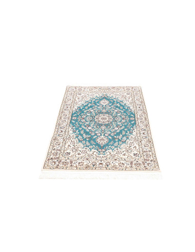 Tappeto Nain 6la Persia 84x127 Turchese Crema