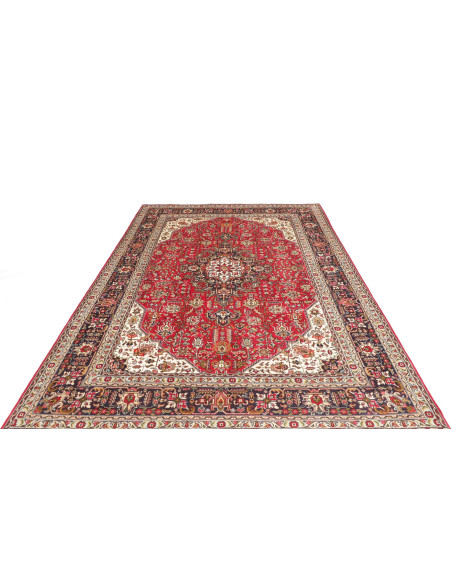 Tappeto Tabriz Persia 200x302 Rosso Blu Notte