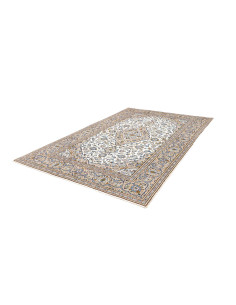 Rug Kashan Persia 200x304 Cream Sky Blue 2