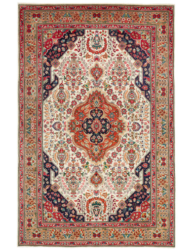 Tappeto Originale Tabriz Persia 198x303 Crema T