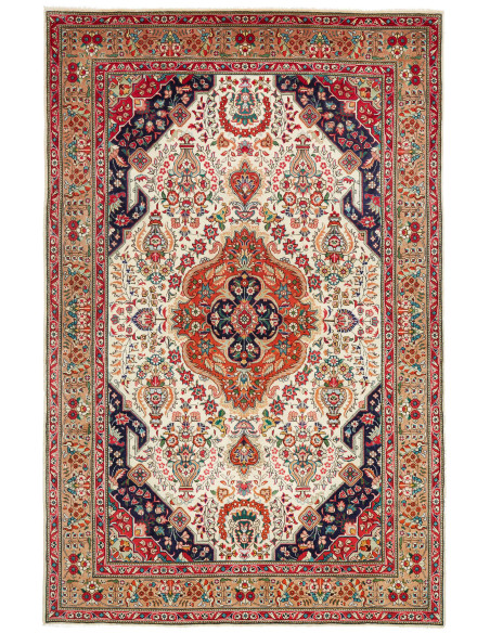 Tappeto Originale Tabriz Persia 198x303 Crema T