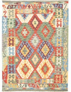 Kilim 127x172 Cm Kilim Afghanistan Hand-carded Wool warp: