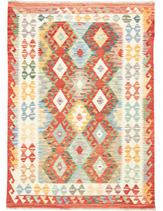 Kilim 126x178 Cm Kilim, Afghanistan, Lana Cardata A Mano
