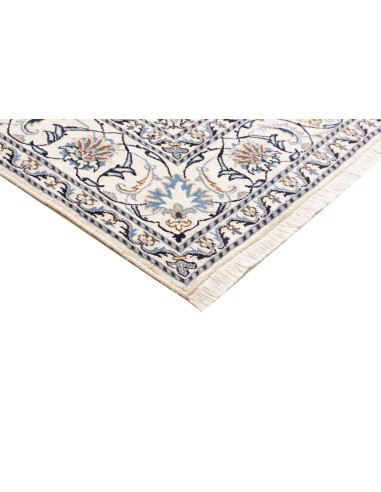 Tappeto Nain Kashmar Persia 196x300 Avorio Blu