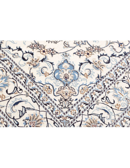 Tappeto Nain Kashmar Persia 196x300 Avorio Blu