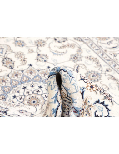 Tappeto Nain Kashmar Persia 196x300 Avorio Blu