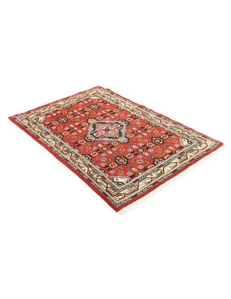 Tappeto Hamadan Persia rosso grigio 102x154