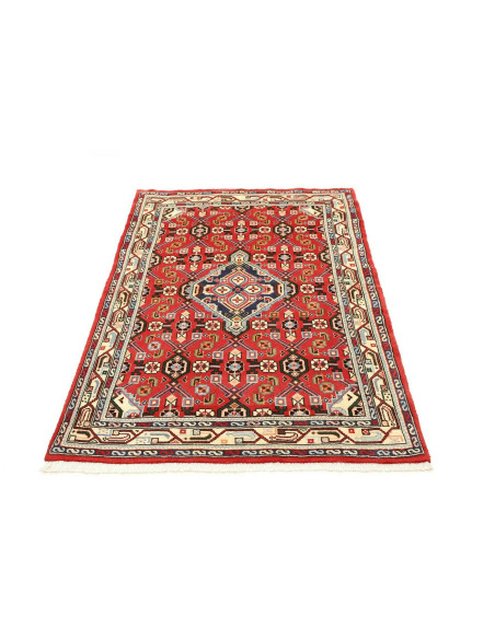 Tappeto Hamadan Persia rosso grigio 102x154