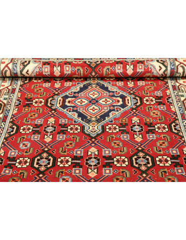 Rug Hamadan Persia red grey 102x154