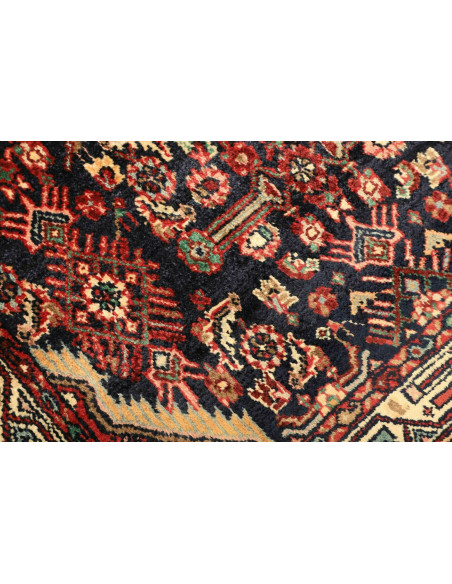 Rug Hamadan Persia grey maroon 101x143