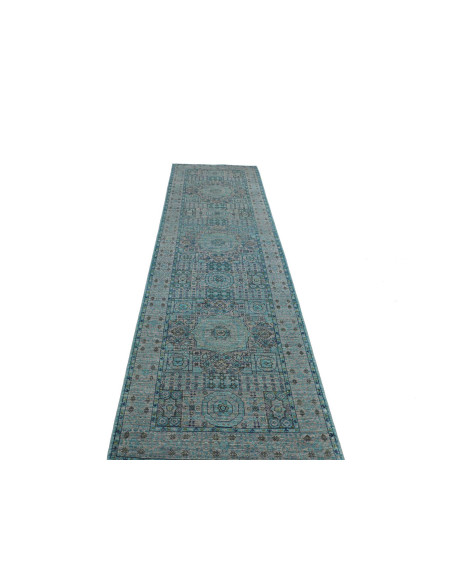 Rug Mamlouk Pakistan 80x293 Turquoise Teal