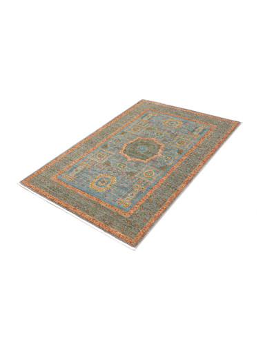 Tappeto Mamlouk Pakistan 100x146 Verde Salvia B