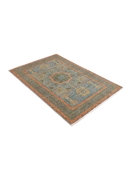 Tappeto Mamlouk Pakistan 100x146 Verde Salvia B