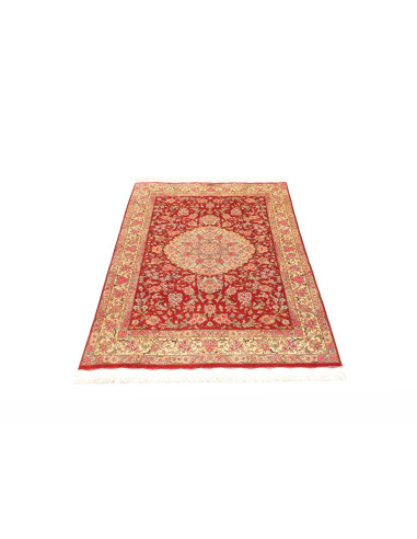 Ghom Silk Persia Medallion Red Cream 97x151 Cm