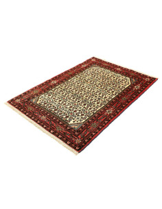 Rug Hamadan Persia maroon yellow 104x148 2