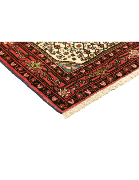 Rug Hamadan Persia maroon yellow 104x148