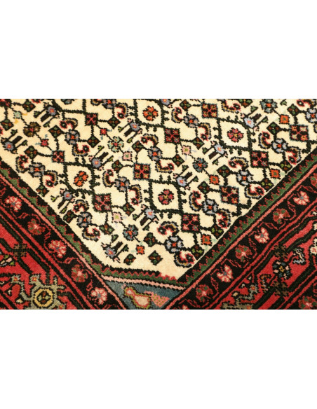 Rug Hamadan Persia maroon yellow 104x148