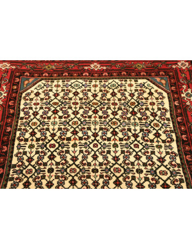Rug Hamadan Persia maroon yellow 104x148