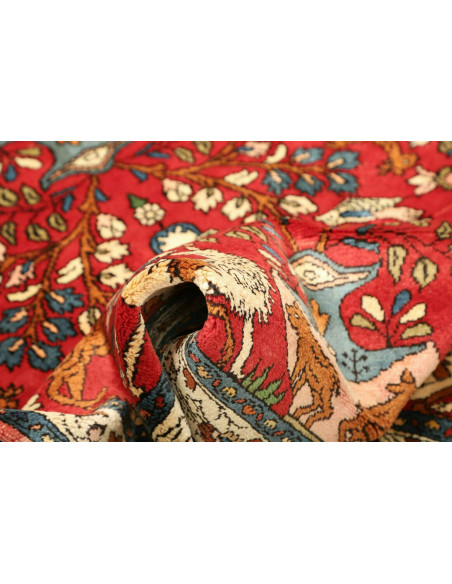 Rug Hamadan Persia maroon yellow 110x154