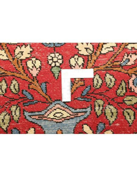 Rug Hamadan Persia maroon yellow 110x154