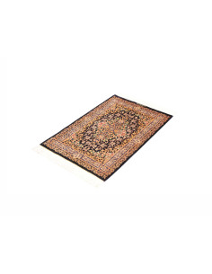 Rug Ghom Silk Persia 60x90 Navy Blue Antique Go 2