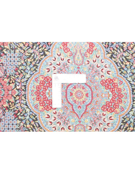 Tappeto Ghom Seta Persia 61x91 Nero Rosso