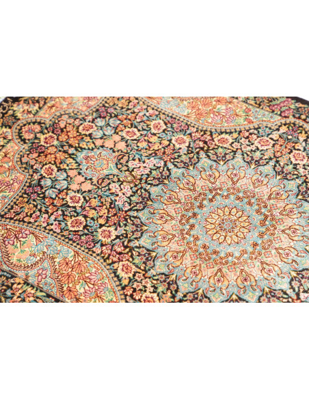 Tappeto Ghom Seta Persia 58x90 Multicolore Scur