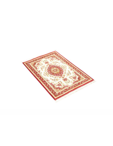 Tappeto Ghom Seta Persia 60x87 Crema Rosso