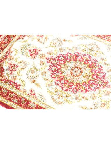 Rug Ghom Silk Persia 60x87 Cream Red