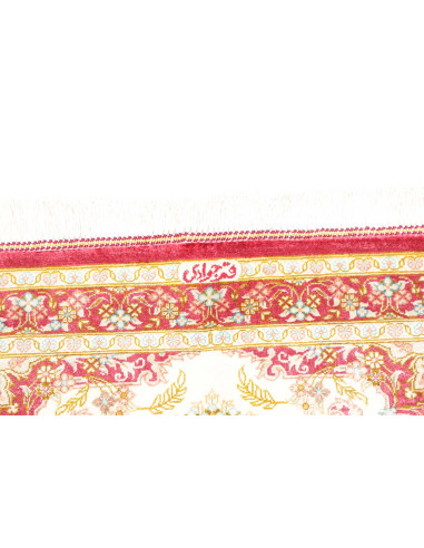Rug Ghom Silk Persia 60x87 Cream Red