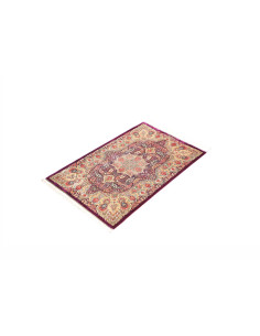 Rug Ghom Silk Persia 61x94 Purple Cream 2