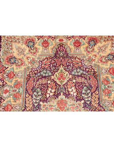Rug Ghom Silk Persia 61x94 Purple Cream