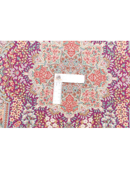 Rug Ghom Silk Persia 61x94 Purple Cream